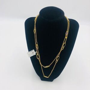 Brand New Oval Link‎ Necklace For Women With Multicolored Stones